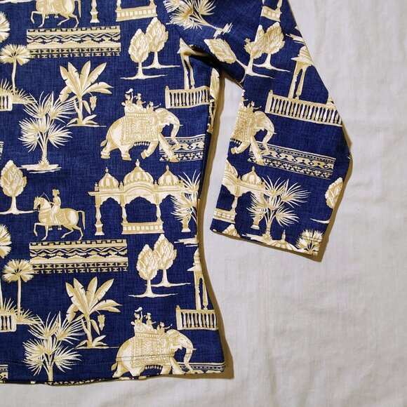 J. McLaughlin Women's XL Spandex Desert Design Blouse - Picture 4 of 8